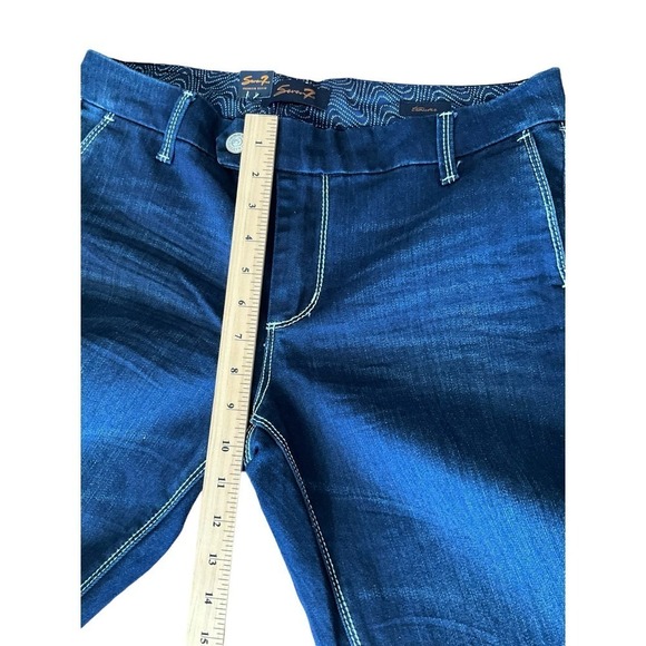 Seven7 Premium Denim Jeans Women's Size 10 Blue Bootcut Leg Mid Rise Cotton - Picture 3 of 6
